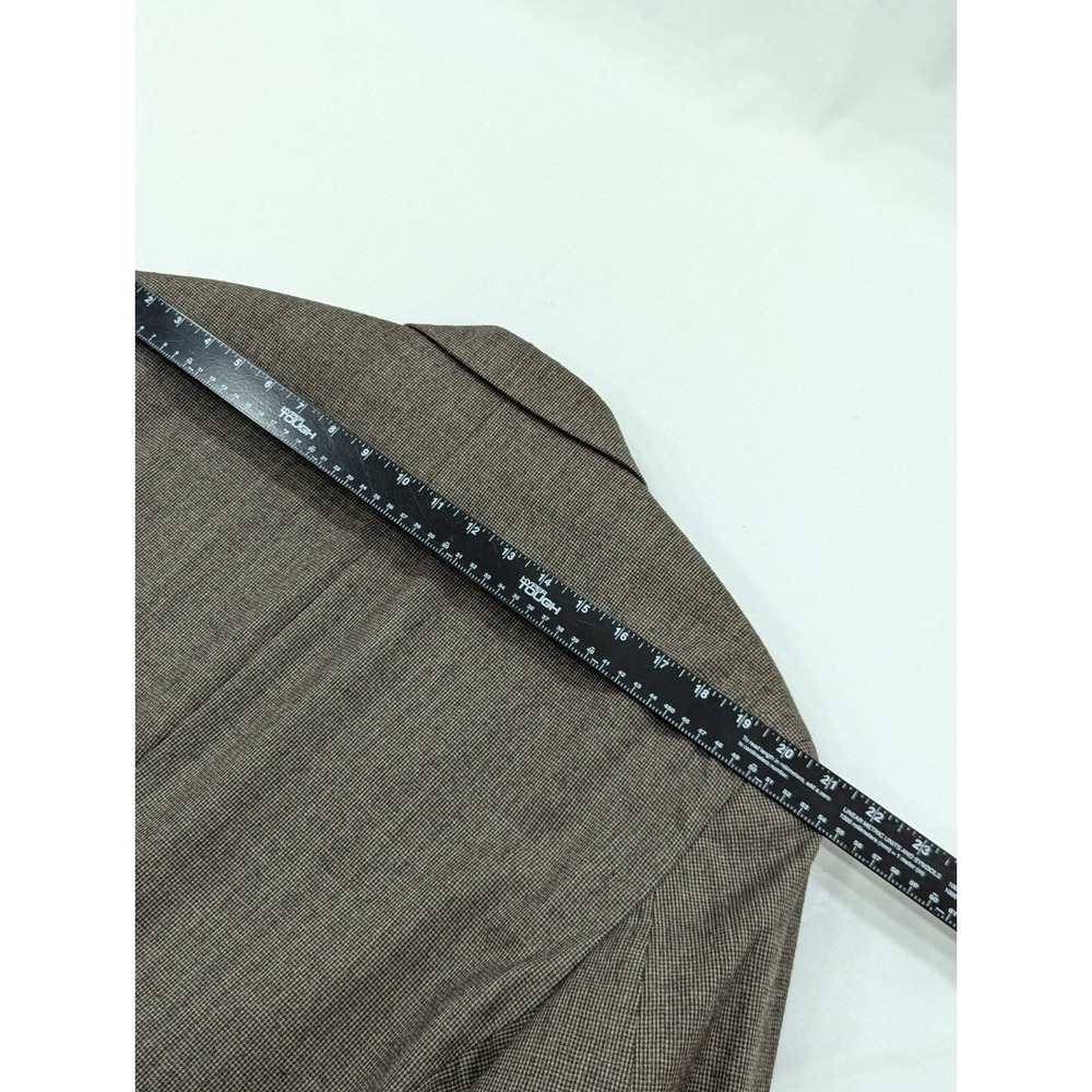 Jos. A Bank Blazer Coat Sport Jacket‎ Wool Cashmere Nailhead Brown 42R 46" Chest - Picture 14 of 14